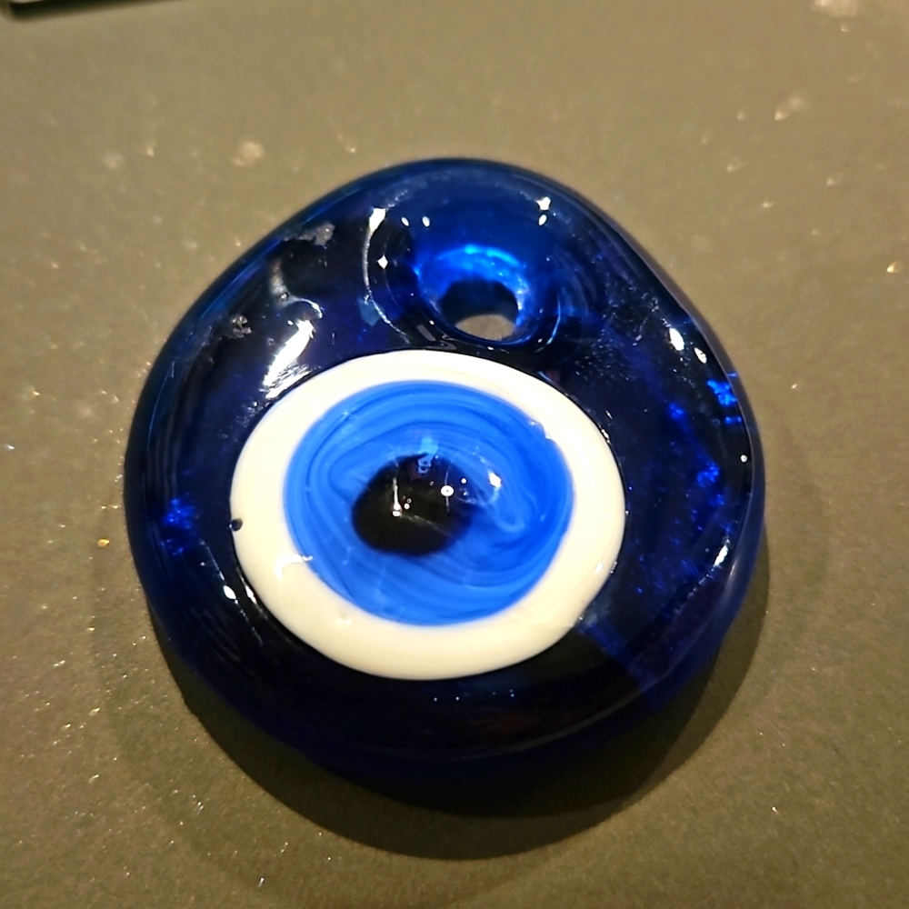 Evil eye Greek glass pendant